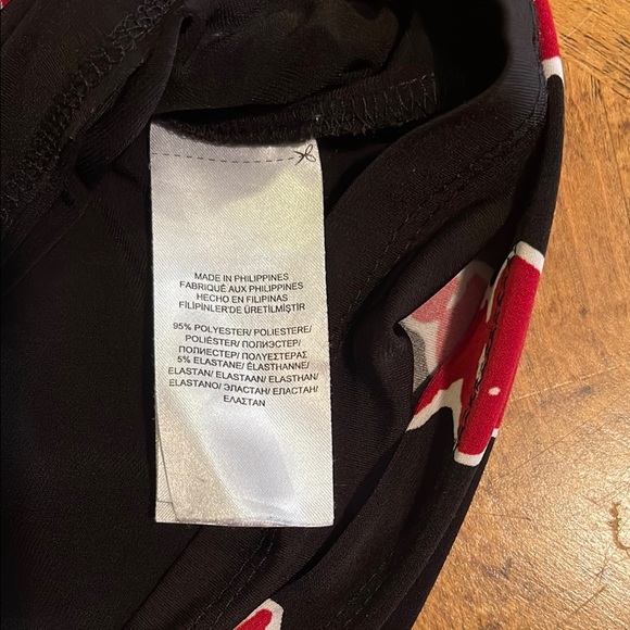 Lauren Ralph Lauren Black and Red Sheath Dress Crew Neck - Picture 6 of 15